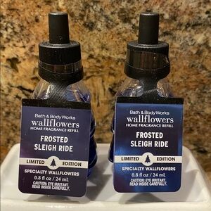 2/$10 FROSTED SLEIGH RIDE B&BW Limited Edition Wallflowers Fragrance Refills NWT